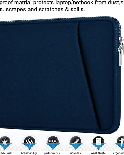 Laptop Case Sleeve 14 inch, Durable Carrying Bag Shockproof Protective Case Cover, Handbags Briefcase Laptop Bag Compatible with 14" MacBook Air/Pro HP Asus Lenovo Notebook Computer, DarkBlue
