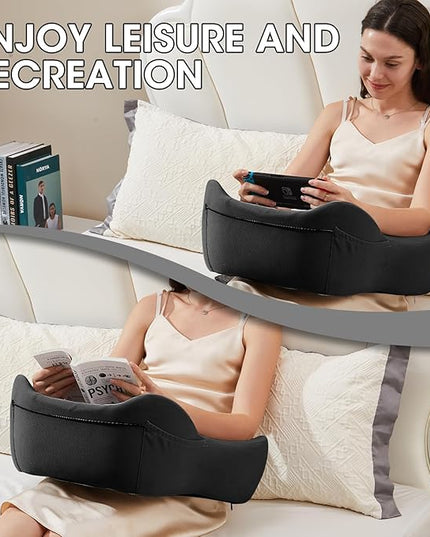 cooloo8 Lap Desk, Reading Pillow, Laptop Pillow for Lap, Portlands Portable Desk Pad for Bed, Couch, Car (Black)
