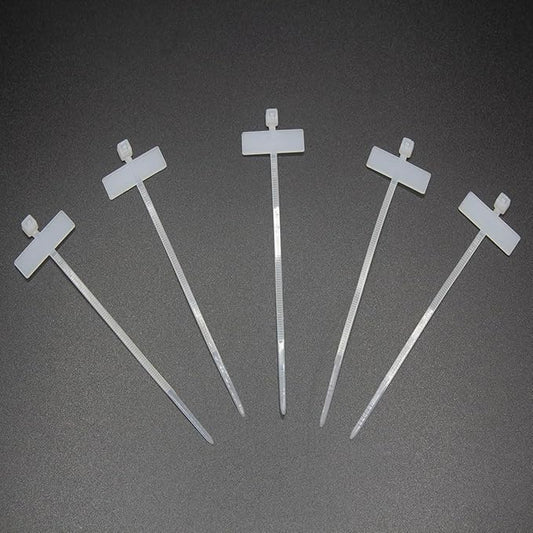 REXUS Plastic Cable Tie With Inner Label 100 Pcs Write on Tags Wire Zip Ties Cable Mark Tags 3 x 100mm Nylon Power Marking Label Binding Strap(CT_PL_LI100)