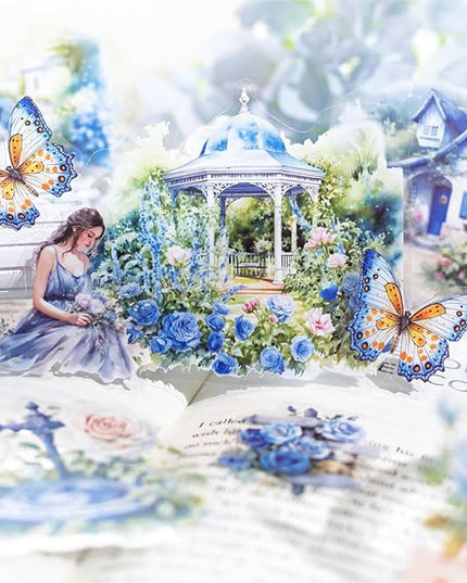180pcs PET Garden Landscape Scrapbook Paper Journaling Sticker Flower Stickers for Scrapbooking Vintage Stickers Aesthetic Flowers Floral Sticker Pack Junk Journal Decorative Paper Scrapbook Supplies