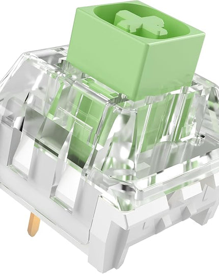 Kailh Box Jade Switches for Mechanical Gaming Keyboard,3-Pin 50gf Clicky/lubed/Dust&Waterproof Switches(108Pcs,Kailh Box Jade)