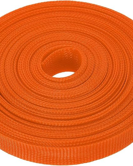 uxcell Expandable Sleeving, 1-inch 50ft Cable Sleeve, Orange