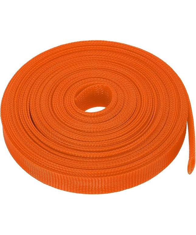 uxcell Expandable Sleeving, 1-inch 50ft Cable Sleeve, Orange