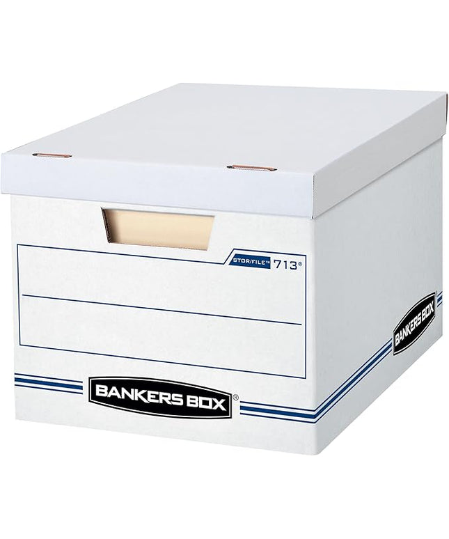 Bankers Box 30-Pack Basic Duty File Storage Boxes with Lids, Letter/Legal, STOR/FILE, (0071304)