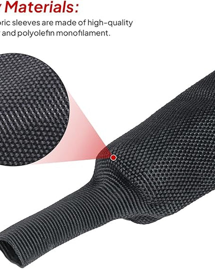 3/8" - 18 feet Cable Management Sleeving, 2:1 Fabric Heat Shrink Braided Sleeve Protector Cover Cable/Wire/Irregular Shape Hose