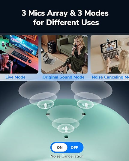 EMEET Piko 4K Webcam for Streaming, World’s 1st Dual-Camera AI-Powered 4K Camera w/AI Autofocus, 3 Mics Array&3 Sound Modes, USB Webcam with Clip, Great for Streaming, Desk Setup