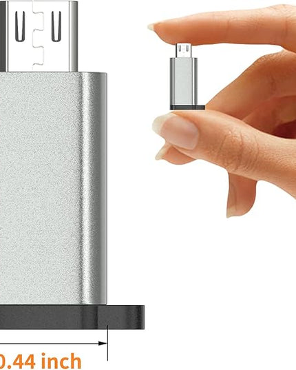 USB-C to Micro USB Adapter, 3-Pack USB Type C Female to Micro USB Male Converter USB C to Micro B 2.0 Charge & Data Sync Compatible with Samsung Galaxy S7 S6 J7 Note 5 Kindle Ps4 and More -Grey