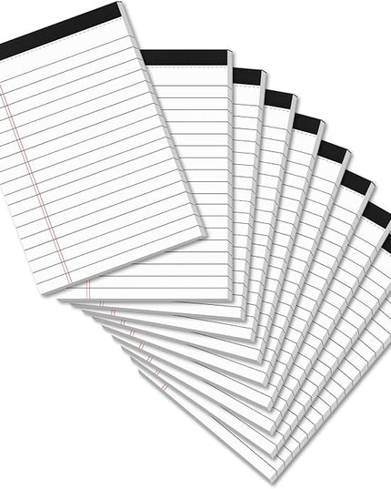 8 Pack Legal Pads 4x6 Inch 30 Sheets Mini Lined Paper Pads for Office Supplies Taking Notes/Writing List, Small Notepads College Ruled Legal Memo Pad for Home, Office, School, or Business Writing Pad