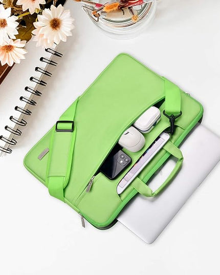 Laptop Shoulder Bag 13 13.3 14 Inch Case Compatible with MacBook Pro 14 2025-2021 M4/M3/M2/M1, Mac Air/pro 13-13.3 Inch and Most Popular 13-14 Notebooks,Spill-Resistant Briefcase, Light Green
