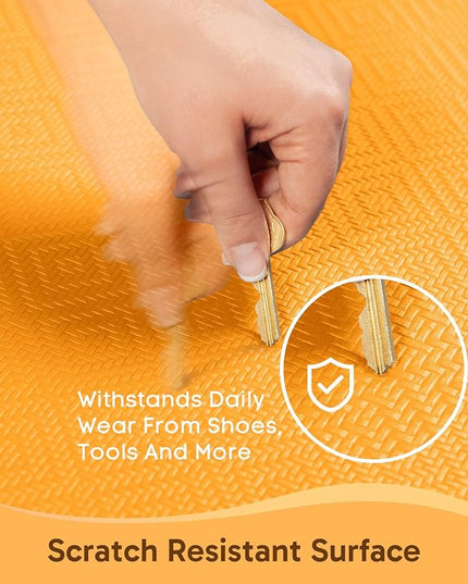 Ophanie Kitchen mats for Floor, 3/4 inch Thick, Kitchen Rugs, 20''x48'' Anti Fatigue Standing Cushioned Mat, Waterproof,Comfort Ergonomic mat for Office, Home, Sink, Orange Non-Slip Bottom