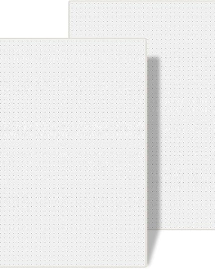 AHGXG Dotted Journal Spiral Notebook (2-Pack), Bullet Dot Grid Journal Large B5 with Transparent Hardcover, Wirebound Notebook 100GSM Dotted Paper, for Bullet Journaling, 7.3"X 10"