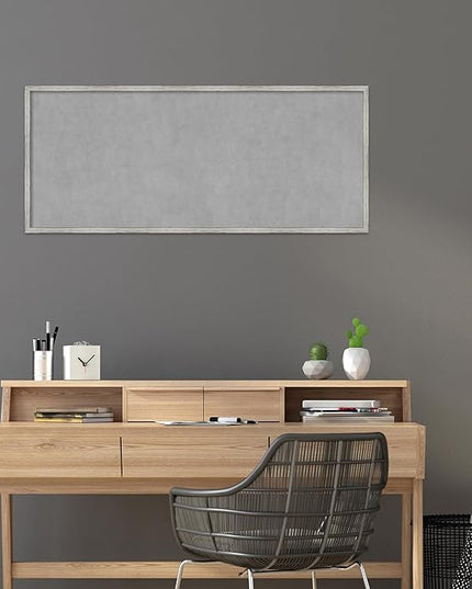 Amanti Art White Framed Magnetic Board 21x49 Oversize Vision Board for use with Magnets, 100% Metal Sheet to Display Items as Office Decor or for Home Organization in mudroom, Kitchen or Kids Room