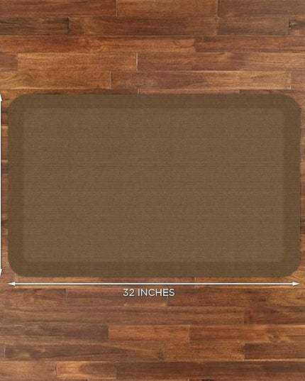 NewLife by GelPro Anti-Fatigue Designer Comfort Kitchen Floor Mat, 20x32”, Grasscloth Khaki Stain Resistant Surface with 3/4” Thick Ergo-Foam Core for Health and Wellness