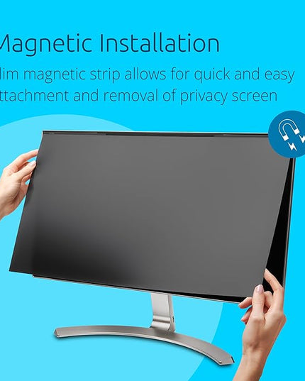 Kensington MagPro 24 Inch Magnetic Computer Privacy Screen for Desktop, Removable 16:10 Computer Privacy Filter, Anti-Glare Blue Ray Reduction, Compatible with Slim Bezel Monitors, K55423WW