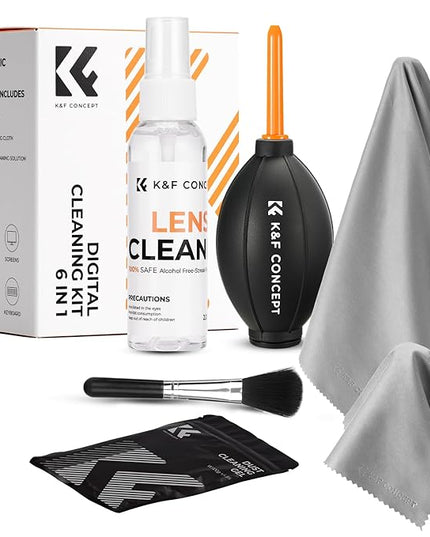 K&F CONCEPT 6-in-1 Laptop Computer Keyboard Cleaner - Screen Cleaning Kit All-in-One with Gel & Spray Solution for MacBook and Other Computers