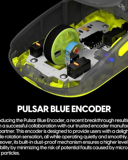 Pulsar Gaming Gears X2H Wireless Gaming Mouse, Acid Rewind Limited Edition, Ultra Lightweight 1.90 oz (54 g), Symmetrical, Optical Switch, 26000 DPI, PAW3395 Sensor (Medium, Wireless, Acidic Green)
