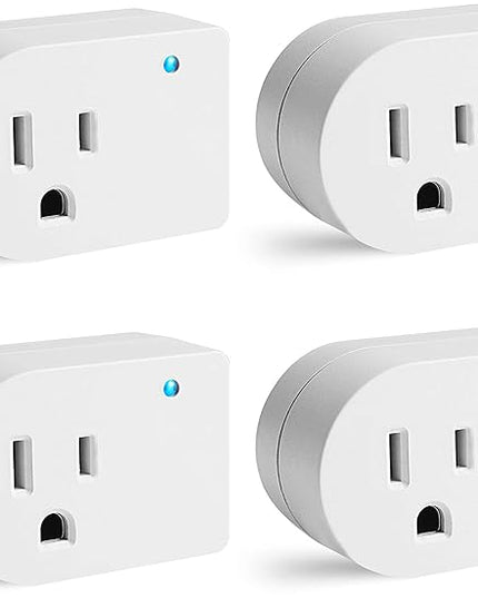 Single Surge Protector Plug, Grounded Outlet Wall Tap Adapter with Indicator Light, 1 Outlet,245J/125V, ETL, White, 4Pack