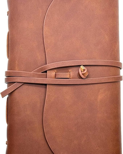 Dark Brown Notebook Journal - Leather Journals for Writing Small Size Diary 5.5x7.5 Inch, Notepad For Women and Man, Gifts,Work,Travel