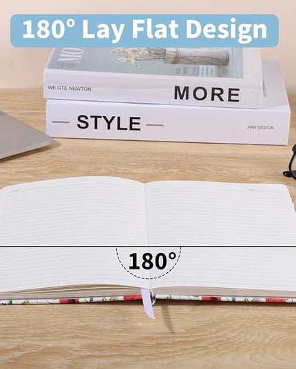160 Pages Lined Journal Notebook, 5.71" X 8.27" Writing & Journaling Hardcover Executive Notebooks for Student Worker Women Men Notepads Journals for Writing Travel & Organization, Floral