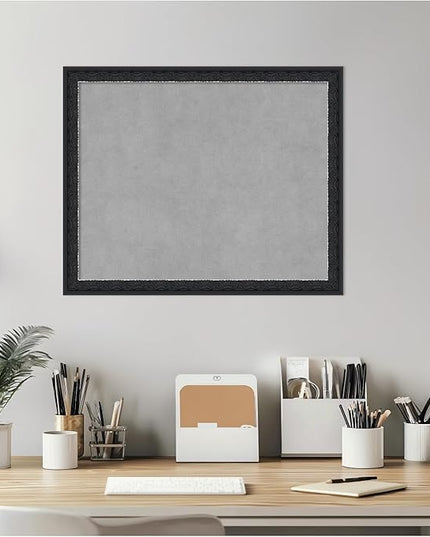 Amanti Art Black Framed Magnetic Board 18x22 Small Vision Board for use with Magnets, 100% Metal Sheet to Display Items as Office Decor or for Home Organization in mudroom, Kitchen or Kids Room