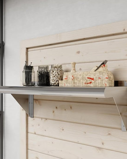 AmGood 24" Long X 10" Deep Stainless Steel Wall Shelf | NSF Certified | Appliance & Equipment Metal Shelving | Kitchen, Restaurant, Garage, Laundry, Utility Room
