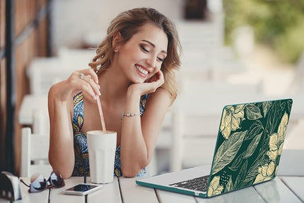 CISSOOK Compatible with MacBook Air 13.6 inch Case 2022 2023 2024 2025 Release A2681 M2 A3113 M3, Plastic Hard Shell Case & Keyboard Cover & Screen Protector, Elegant Floral
