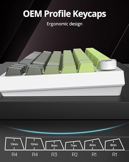 Guffercty kred 135 Key Gradient Keyboard Keycap Set Backlit, OEM Profile-PBT Material-Translucent Characters Compatible with MX Switches(DarkGreen)