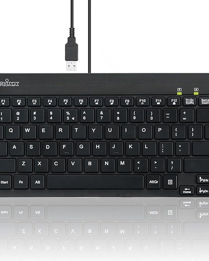 Perixx PERIBOARD-426 Wired Mini Low Profile Keyboard (Wired USB), US English Layout (11665)