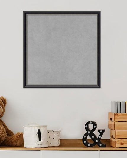 Amanti Art Black Framed Magnetic Board 17x17 Small Vision Board for use with Magnets, 100% Metal Sheet to Display Items as Office Decor or for Home Organization in mudroom, Kitchen or Kids Room