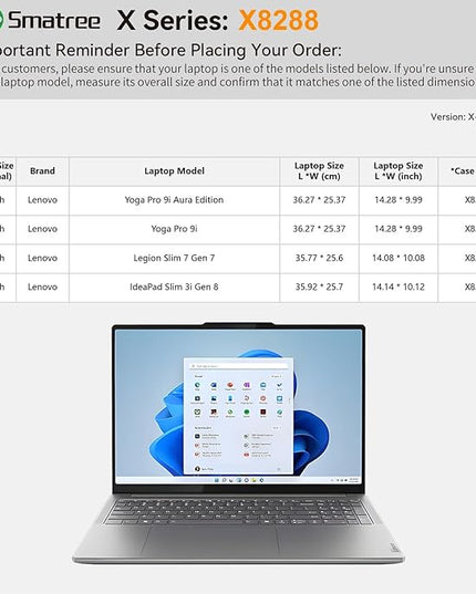 Smatree Hard EVA Protective Sleeve Case Compatible for 16 inch Lenovo IdeaPad Slim 3i Gen 8, Legion Slim 7 Gen 7, Yoga Pro 9i, Waterproof and Anti-Shock Laptop Bag, White (X8288W)