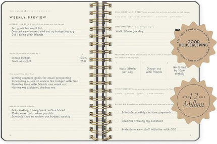 Full Focus Leather Coil Planner by Michael Hyatt - The #1 Daily Planner to Set Annual Goals, Increase Focus, Eliminate Overwhelm, and Achieve Your Biggest Goals - Hardcover (Gray)