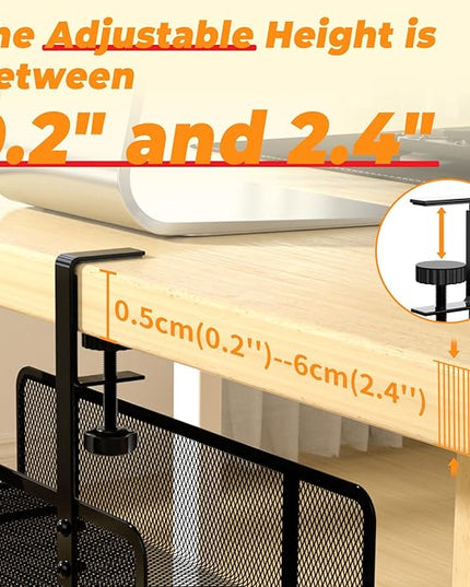 Under Desk Cable Management Tray, Wire Management Desk Cable Organizer Cable Management Box, Cord Organizer Storage for Office