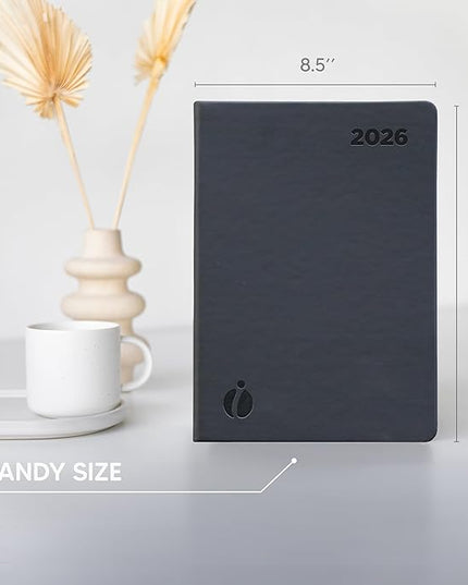 Hourly Academic Planner 2026-2027 – 24-Hour Planner with Weekly & Monthly Time Slots, Hardcover Appointment Book for Students & Professionals, Minimalist Japanese Design, June 2026 - July 2027 (6x8.5)