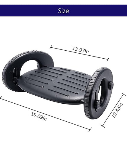 Under Desk Footrest – 4-Level Angle Adjustment & Active Rocker Feature, Durable ABS Foot Support, Anti-Slip Design, Ideal for Office, Home, Travel & Posture Correction