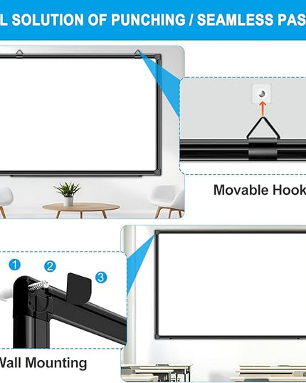 H-Qprobd 40"x30" Magnetic White Board Dry Erase Wall Mount Whiteboard - Office Home Classrooms White Board Hanging Writing Board with Black Aluminum Frame