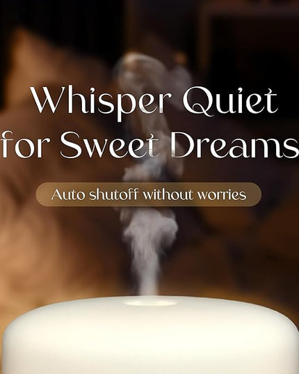 Earnest Living Essential Oil Diffuser White Ceramic Diffuser 100 ml Timers Night Lights and Auto Off Function Home Office Humidifier Aromatherapy Diffusers for Essential Oils
