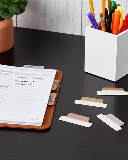 Avery Margin Ultra Tabs, 2.5" x 1", 2-Side Writable, Assorted Metallic, 24 Repositionable Page Tabs (74786)