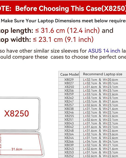Smatree Hard EVA Protective Sleeve Case Compatible for 14 inch ASUS Vivobook S 14 Flip TP3402ZA/TN3402 Notebook Bag (X8250)