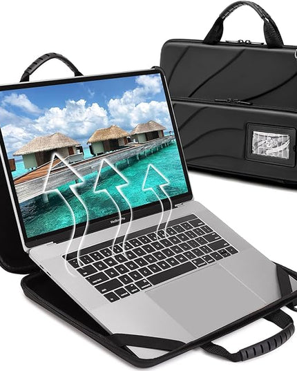 BUG 13-14 Inch Laptop Case Hard Shell, Protective Laptop Carrying Case with Stand for Heat Dissipation