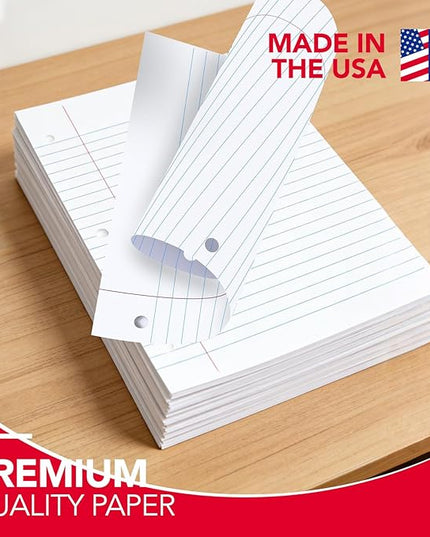 KAISA Filler Paper Loose Leaf Paper, Wide Ruled Paper, 8"x10-1/2", 3-Hole Punched Binder Paper For 3-Ring Binders,150 Sheets/pack 3Pack, F15001W