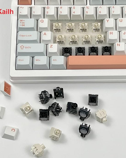 Kailh Box Dark Chocolate Linear Switch,5-Pin 55gf RGB SMD Full POM Material Pre-Lubed Key Switches for Mechanical Gaming Keyboard(Dark Chocolate,90pcs)
