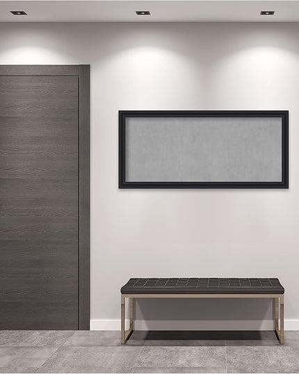 Amanti Art Black Framed Magnetic Board 24x52 Oversize Vision Board for use with Magnets, 100% Metal Sheet to Display Items as Office Decor or for Home Organization in mudroom, Kitchen or Kids Room