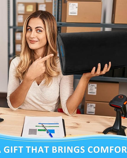 StepLively Foot Rest for Under Desk at Work, Comfortable Foot Stool with 2 Adjustable Heights, Footrest with Washable Cover, for Back & Hip Pain Relief, Suitable for Office, Home and Car (Black)