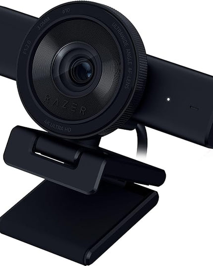 Razer Kiyo V2 Streaming Webcam: 4K 30 FPS, 1080p 60 FPS - AI Powered Auto-Framing - Built-in Microphone - Ultrawide Angle Lens - Privacy Cover - Works with OBS, Xsplit, Discord, Zoom, Teams - Black