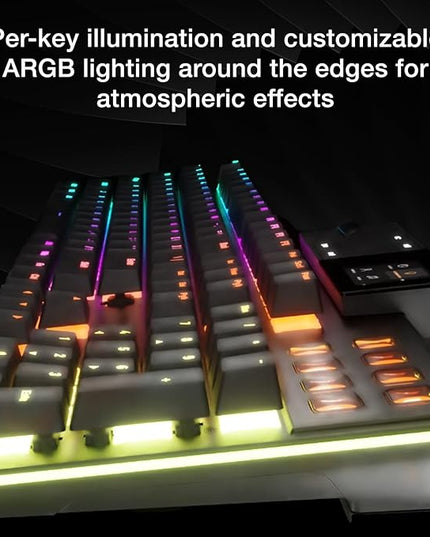 be quiet! Dark Mount Mechanical Keyboard | Tactile | Hot-Swappable Lubricated Silent Switches | Detachable Numpad and Media Dock | Programmable ARGB Keys | Quality PBT Double Shot Keycaps | BT002US