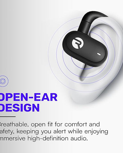 Raycon Fitness Open Earbuds – True Wireless Open Ear Bluetooth Headphones, Hook Design, IPX5 Water Resistant, 40 Hours of Battery Life (Blue)