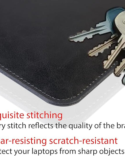 Genuine Leather Laptop Sleeve Compatible with MacBook Pro 14 Inch M4 M3 M2 Pro/Max 2023 & M1 Case,Slim and Durable Waterproof Vertical Laptops Bag for 14 Inch Notebook Computer Cover,Black