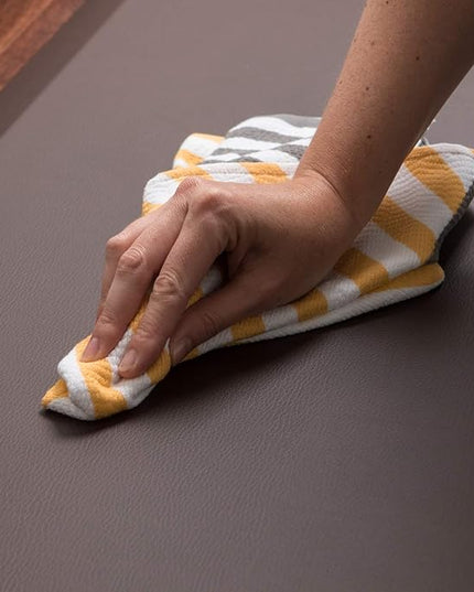 GelPro Anti-Fatigue Designer Comfort Kitchen Floor Mat, 20x32”, Leather Grain Truffle Stain Resistant Surface with 3/4” Thick Ergo-Foam Core for Health and Wellness