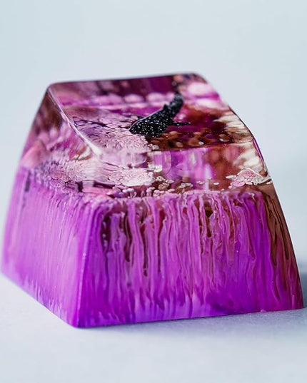 Whale Shark Artisan Keycap Purple and Maroon Ocean R1 SA Profile Custom Sea Creatures Keycaps 1U ESC Handmade Gaming Resin Key Cap Cherry MX Switch Compatible Mechanical Keyboard Sea Lover Gift