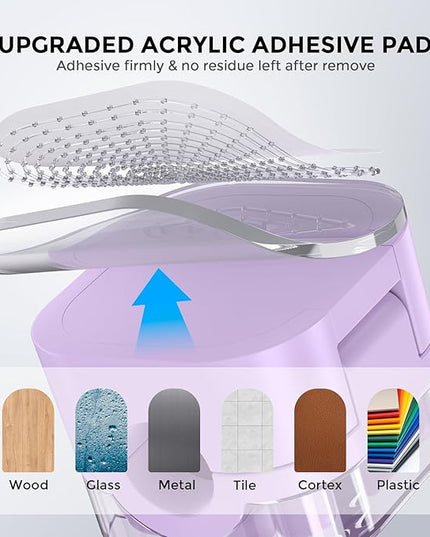 AhaStyle 6 Pack Magnetic Cable Organizer [1s Lock] Cord Holders Clips Strong Adhesive Cord Keeper [Smooth Adjustable] Hide Wire Cord Organizer for Nightstand Kitchen Car Office (Lavender)